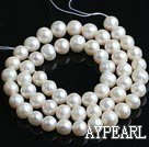 Freshwater Pearl Beads, Natural White, 7-8mm, Sold per 15-Inch Strand,7-8mm