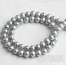 Freshwater Pearl Beads, Gray, 7-8mm, Sold per 14.8-Inch Strand,7-8mm