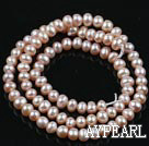 Pearl Beads, Purple, 4.5-5.5mm natural abacus shape, Sold per 15-inch strand