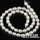 Rice Shape Freshwater Pearl Beads, Natural White, 5-6mm, Sold per 14.2-Inch Strand,5-6mm