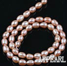 Rice Shape Freshwater Pearl Beads, Natural Pink, 5-6mm, Sold per 14.6-Inch Strand,5-6mm