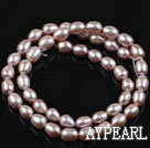 Rice Shape Freshwater Pearl Beads, Natural Purple, 5-6mm, Sold per 14.6-Inch Strand,5-6mm