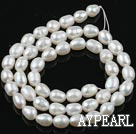 Rice Shape Freshwater Pearl Beads, Natural White, 6-7mm, Sold per 14.2-Inch Strand,6-7mm