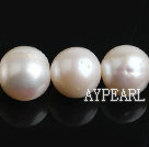 Freshwater Pearl Beads, Natural White, 11-12mm, Nearly Round, Sold per 15.7-Inch Strand,11-12mm