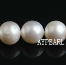 Freshwater Pearl Beads, Natural White, 11-12mm, Round, Sold per 15.7-Inch Strand,11-12mm