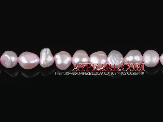 Pearl Beads, Light Pink, 8-9mm dyed double side flashing, Sold per 14.57-inch strand