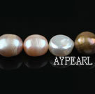Pearl Beads, Three Color, 11-12mm natural baroque, 15-inch strand