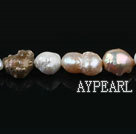 Pearl Beads, Mixed Color, 9-10mm heterotypic, 15.4-inch strand