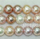 A grade round freshwater pearl mixed color beads,Mixed Color,8-9mm