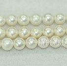 A grade round freshwater pearl beads,White,9-10mm