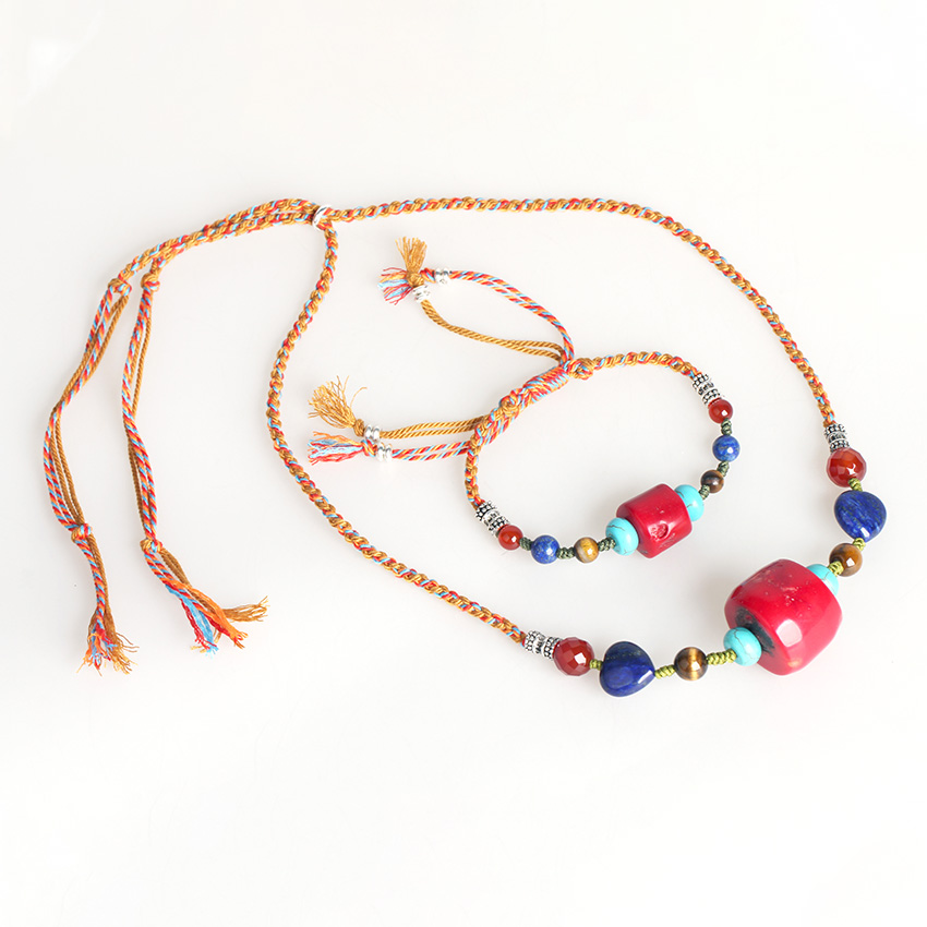 Pine stone coral necklace